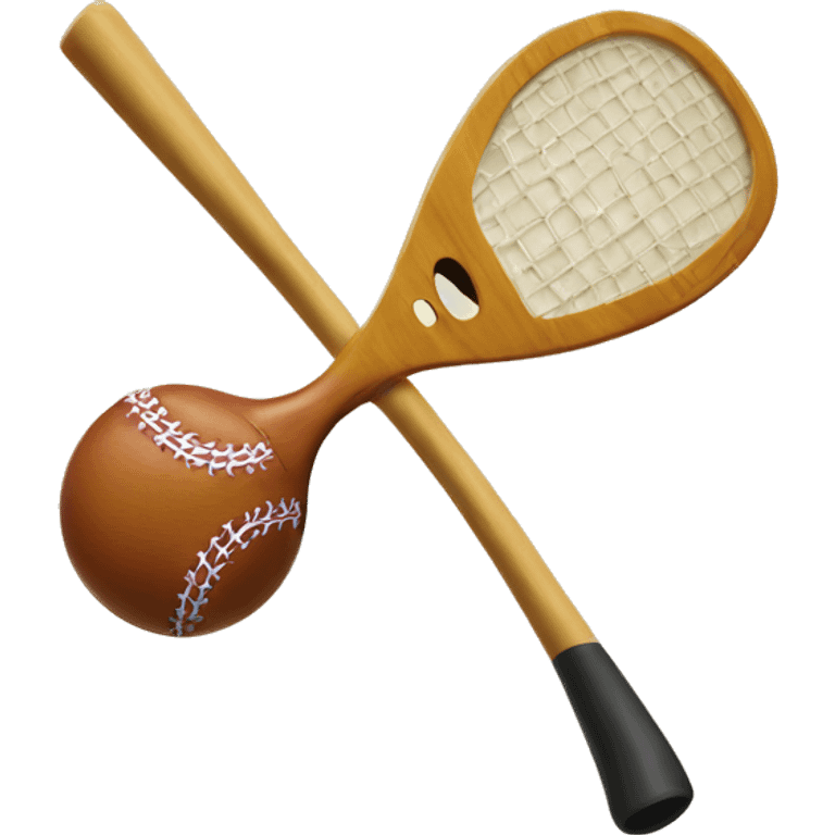 Wiffleball and a paddle emoji