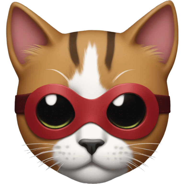 cat with deadpool mask emoji