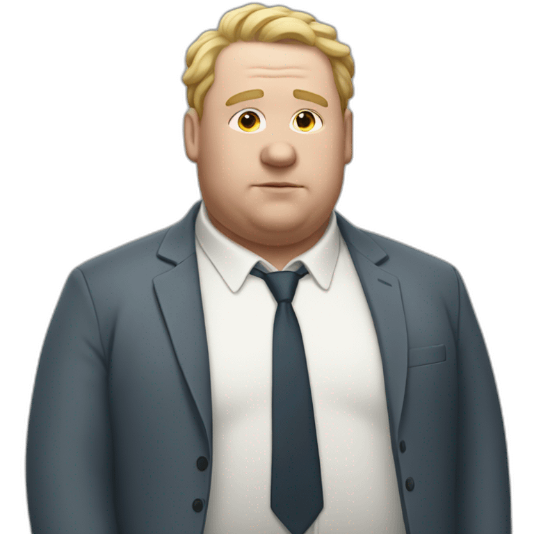 Fat white man emoji