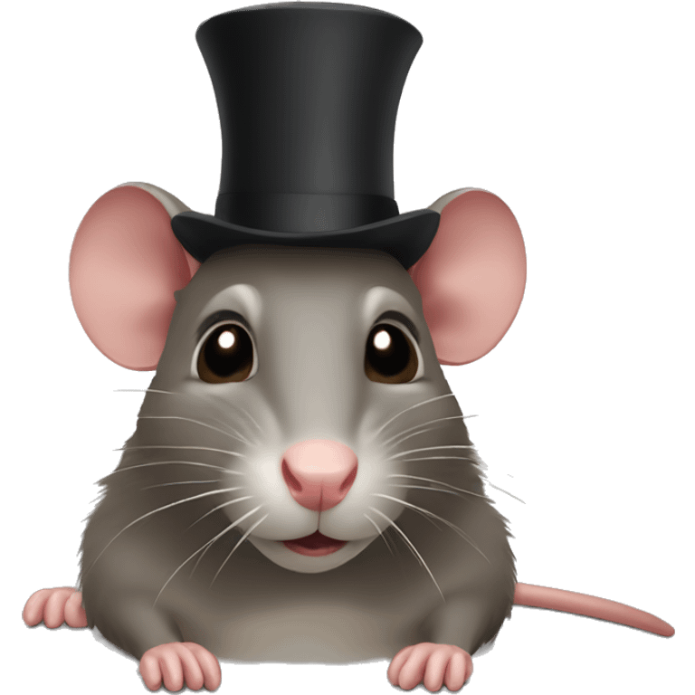 Rat with hat emoji