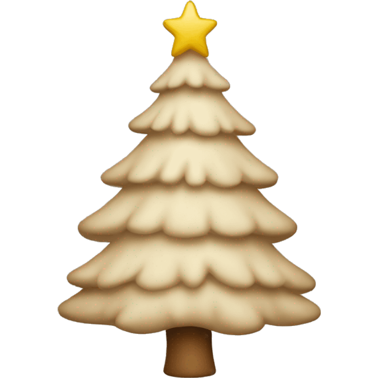 Beige Christmas tree emoji