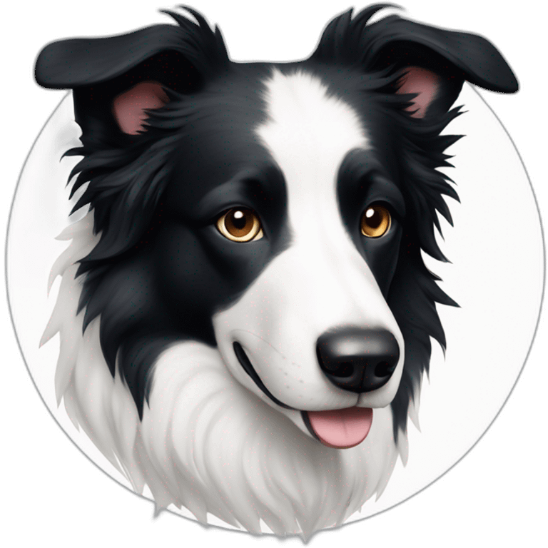 border-collie-all white- no black emoji