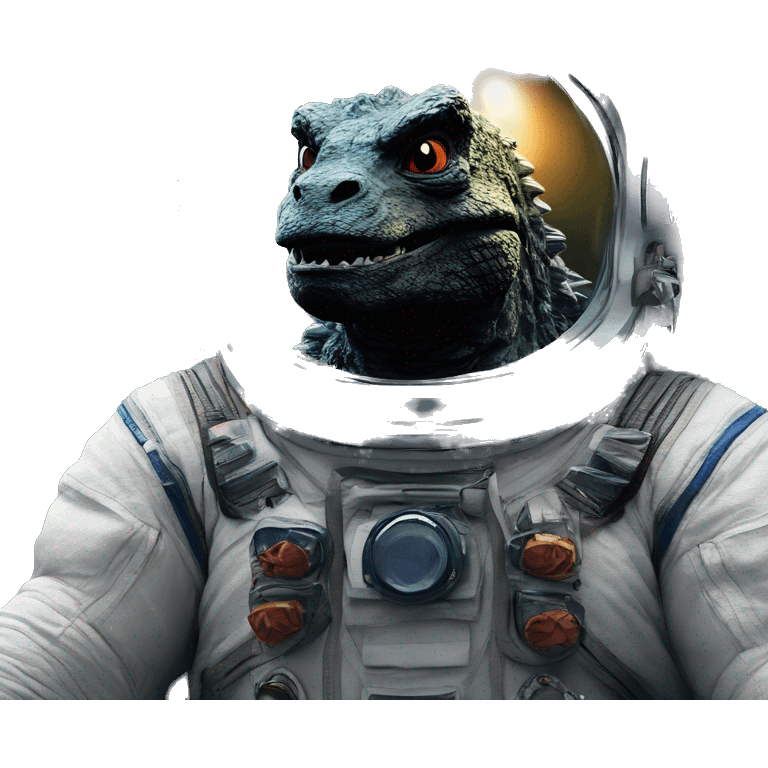 Godzilla as an astronaut in space emoji