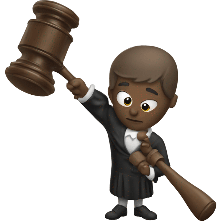 A JUDGE HOLDING A GAVEL emoji