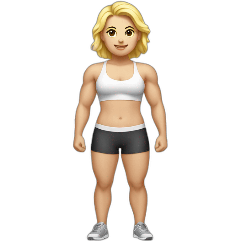 body builder White girl shape emoji