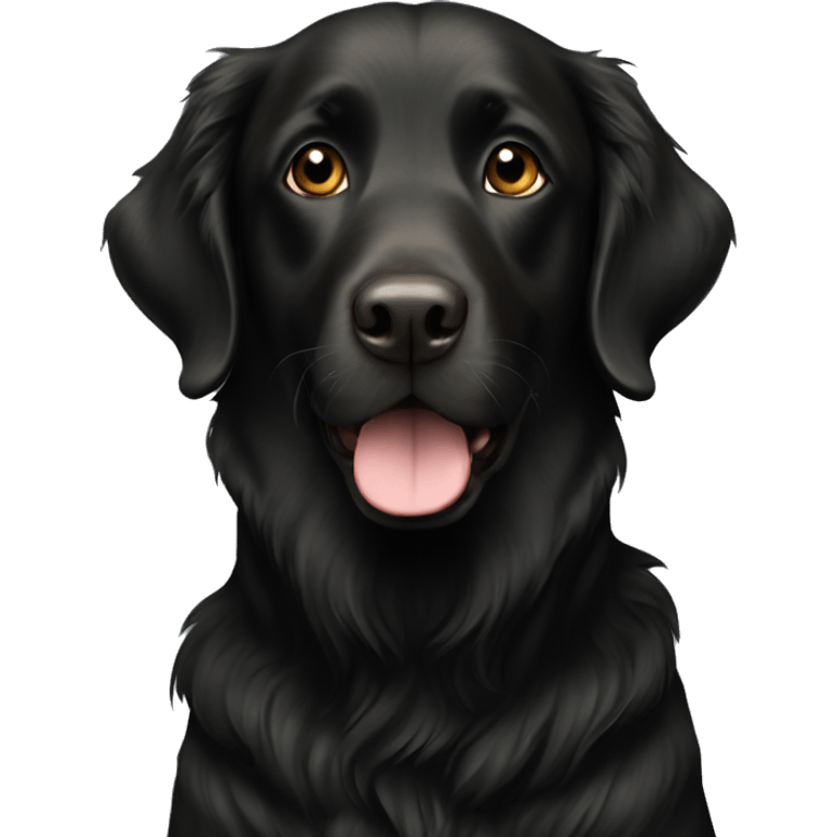 A black coat retriever  emoji