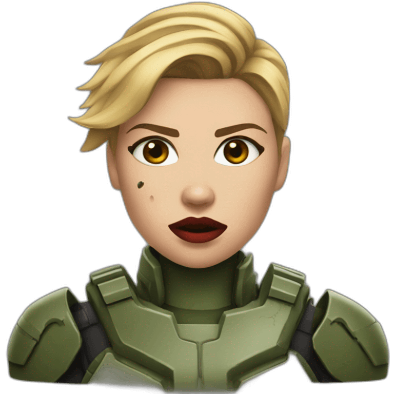 Scarlett johansson Wounded doomguy emoji