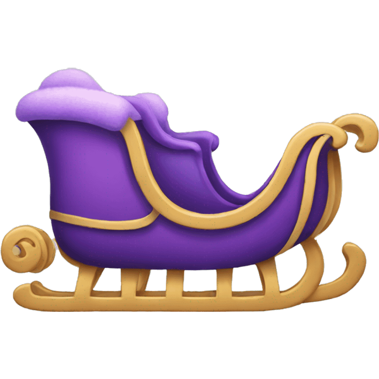 Purple sleigh emoji