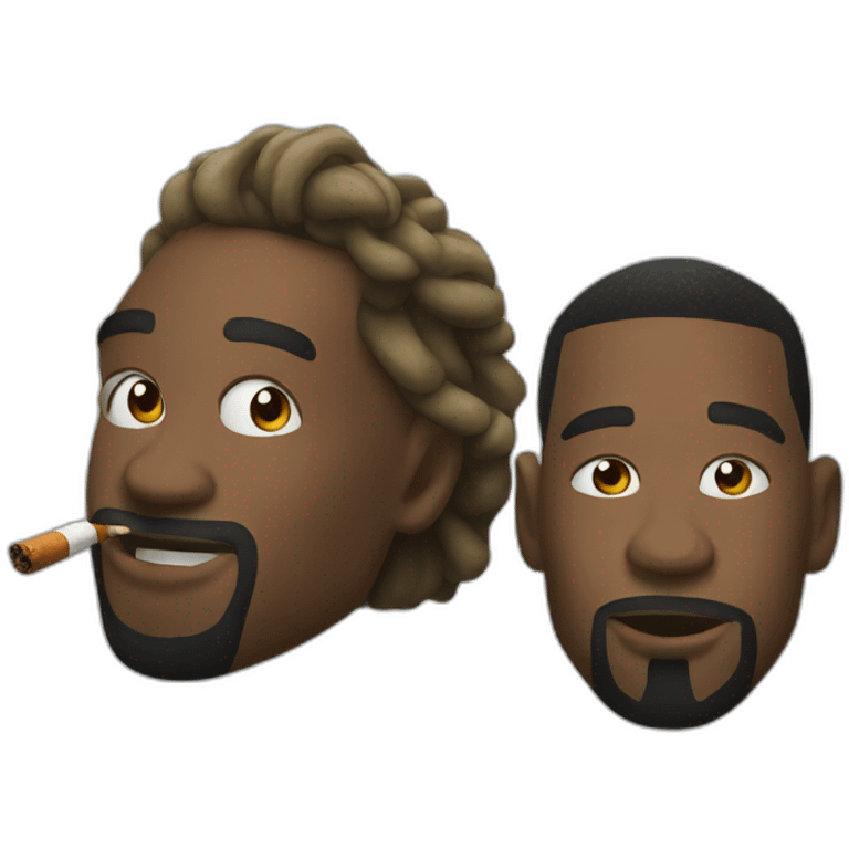 two rappers smoking emoji