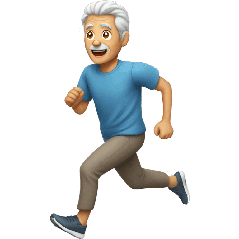 old man running emoji