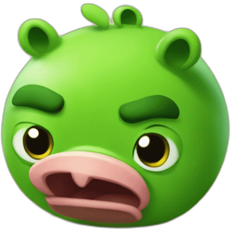 The green pig from Angry Birds rules the birds emoji