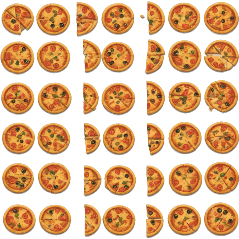 Pizza divided into 8 equal parts emoji