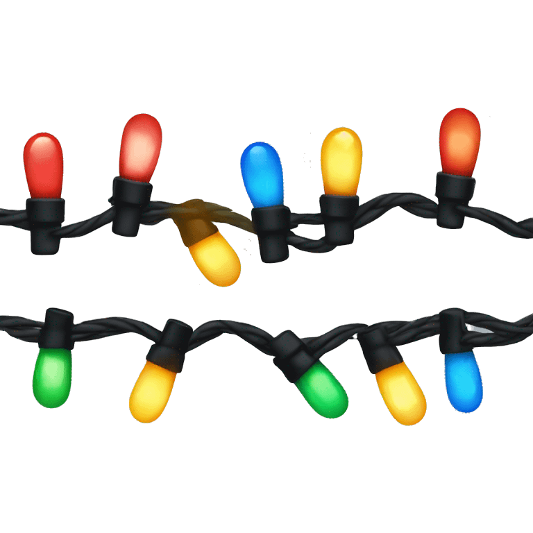 Strand of Christmas lights emoji