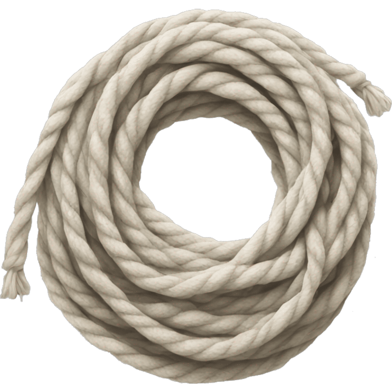 White bundle of rope emoji