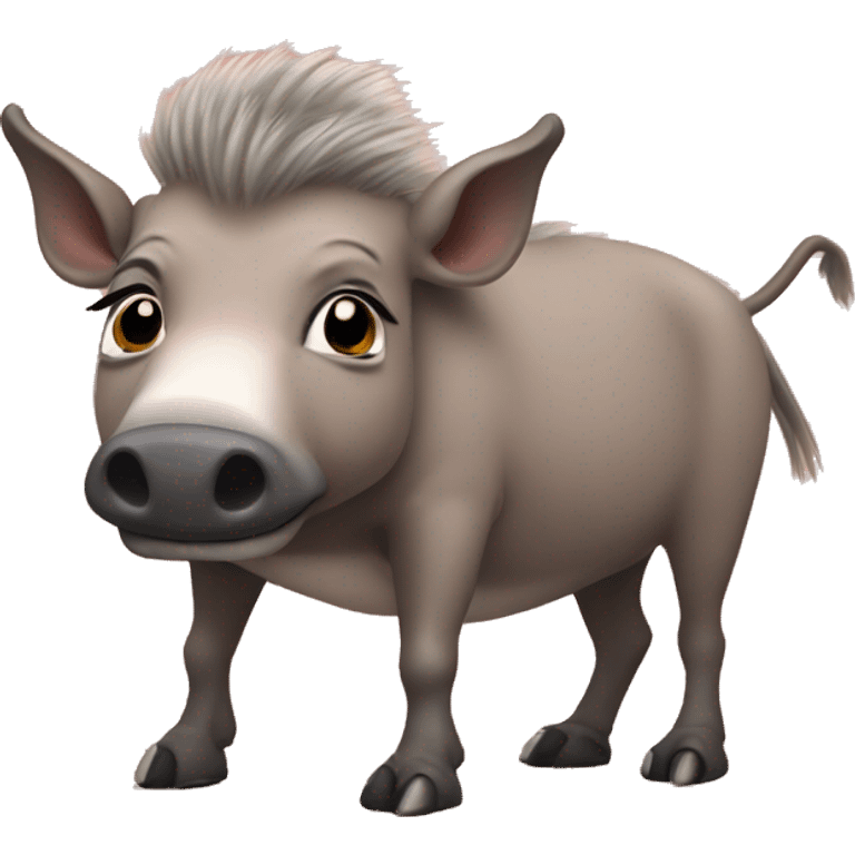 Warthog wearing a tutu emoji