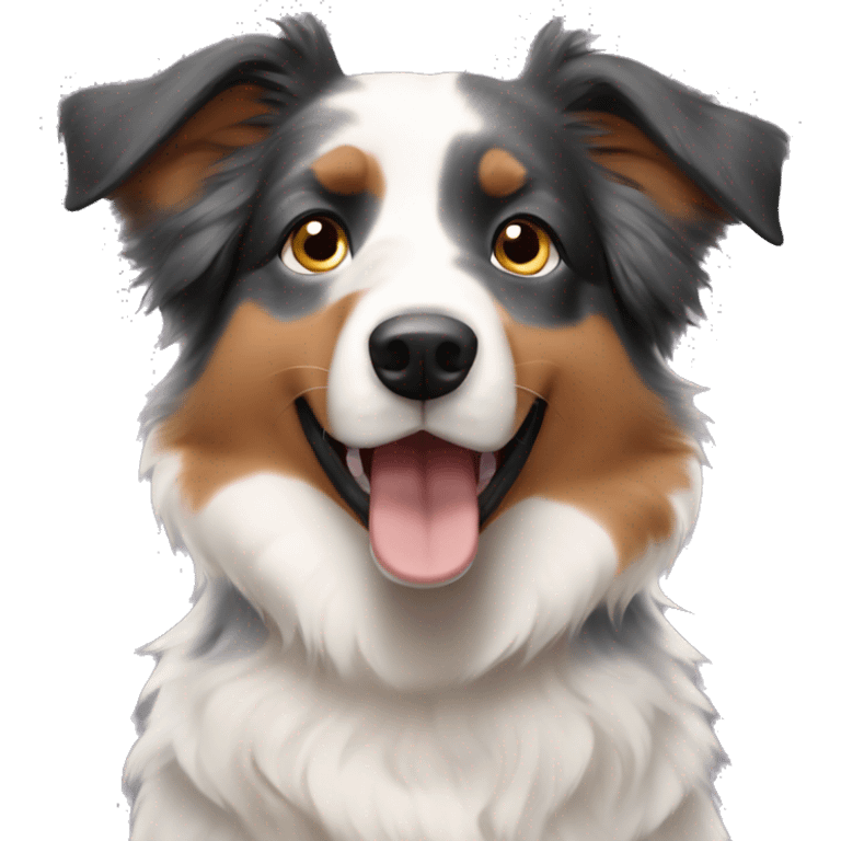 short hair australian shepherd dog emoji