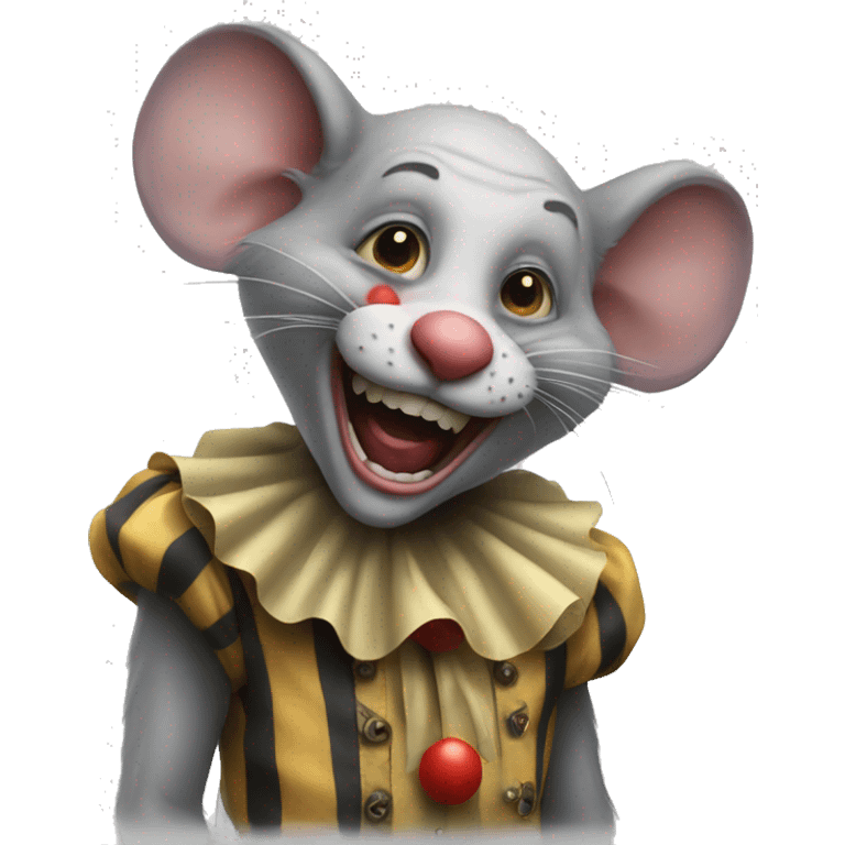 Een rat die een clown is emoji