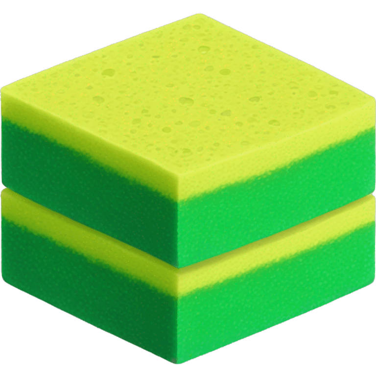 green flat square dish sponge emoji