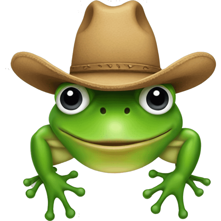 Frog with cowboy hat emoji