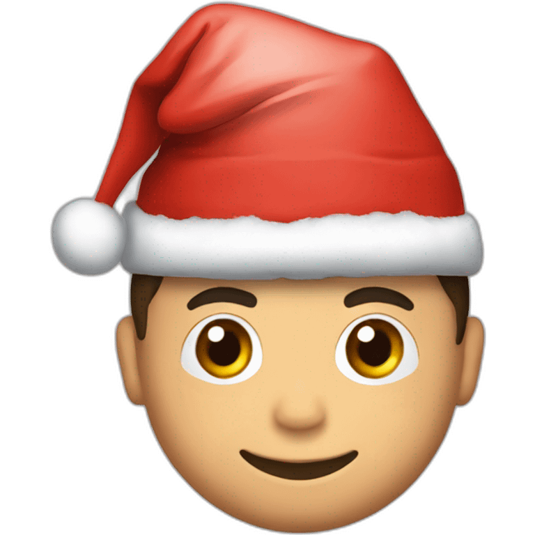 Cristiano Ronaldo with christmas hat emoji