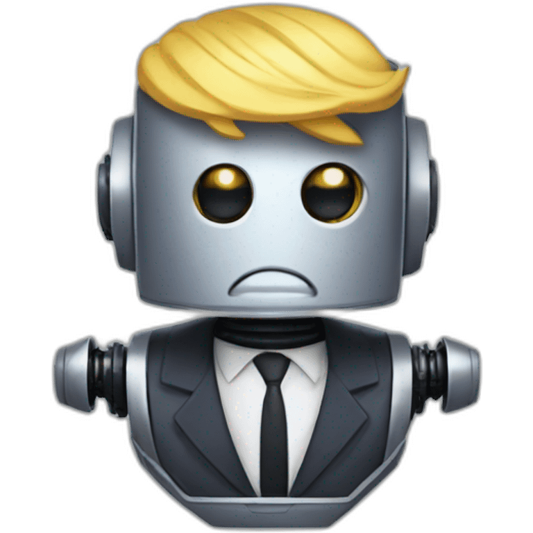 Donald Trump as a robot emoji