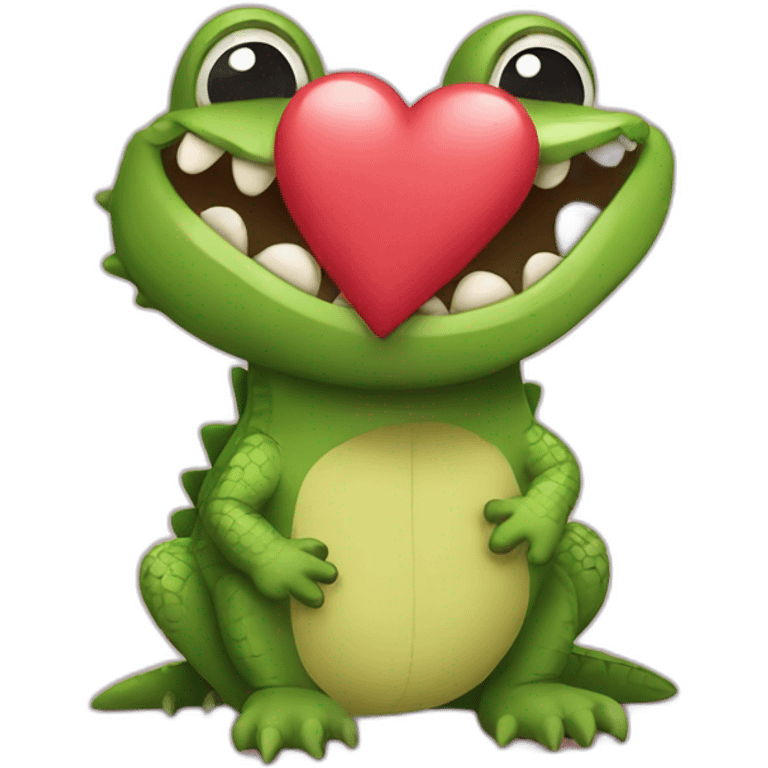 crocodile love emoji