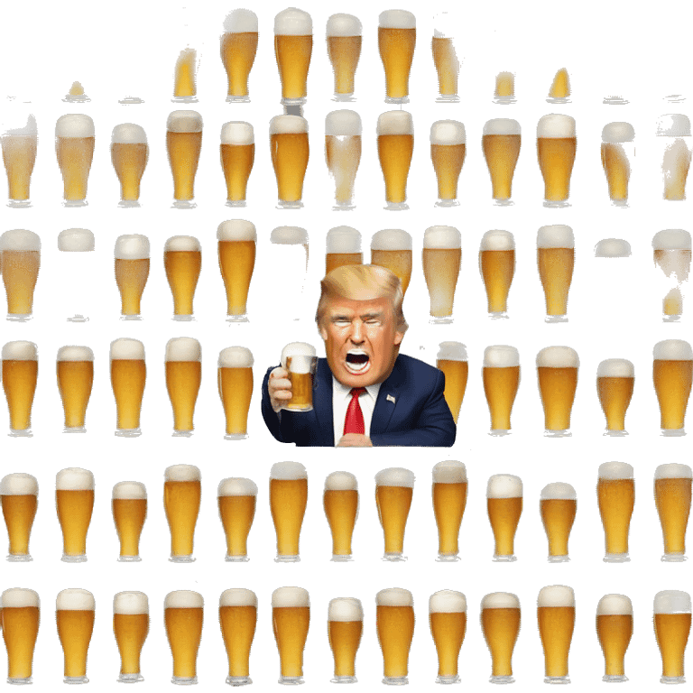 Trump having a beer emoji