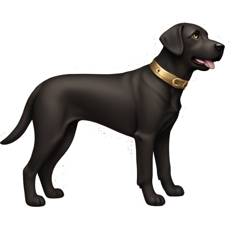 black Labrador bronze collar emoji