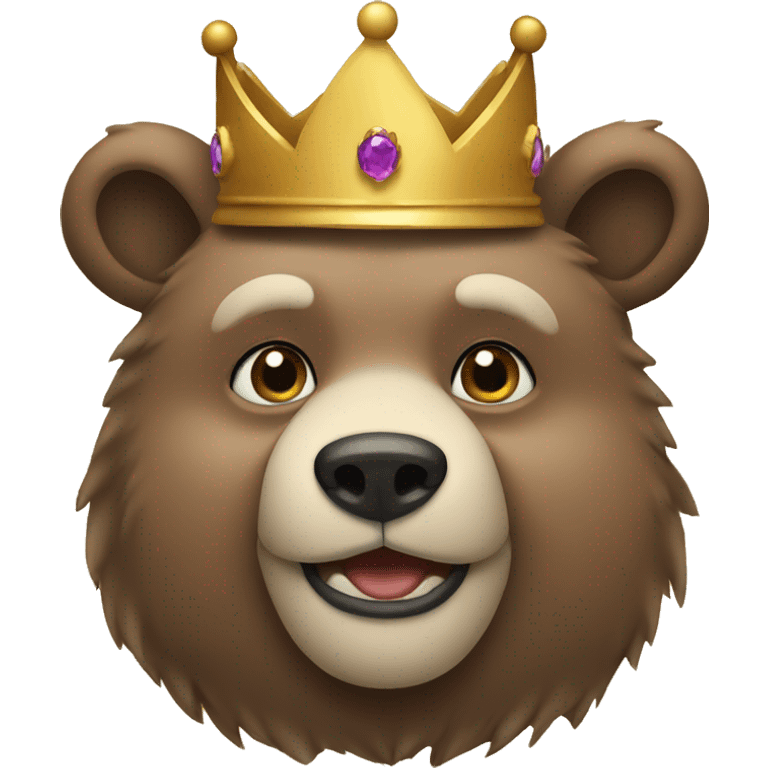 A bear wearing a crown  emoji