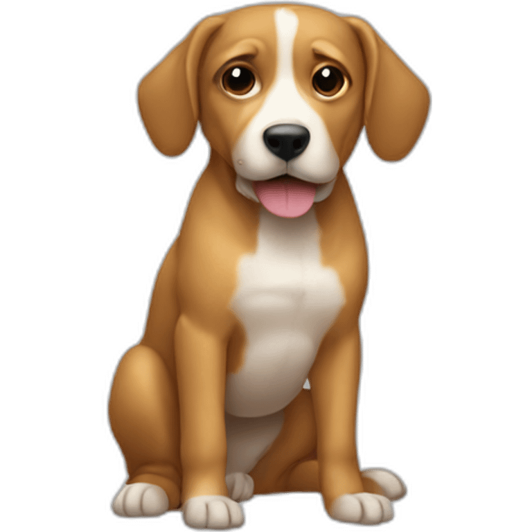 dog holding data emoji