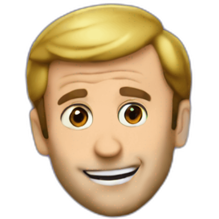 Macron eats Macaroni emoji