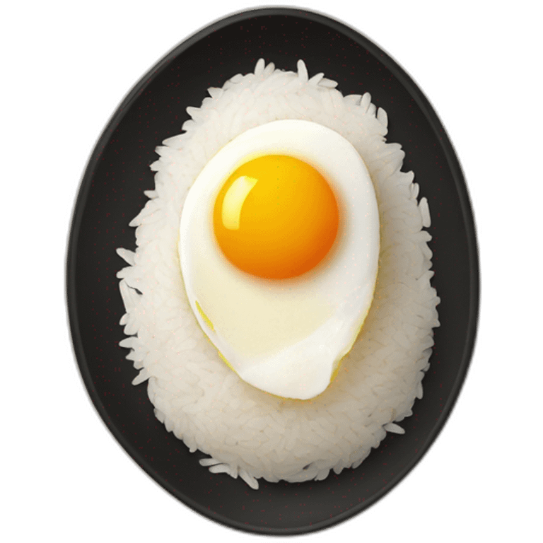 Raw egg on the rice emoji