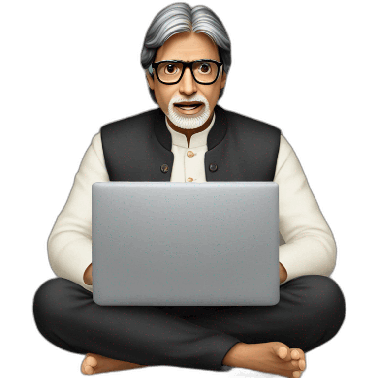 amitabh bachhan with laptop emoji