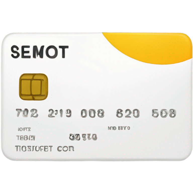 White debit card  emoji