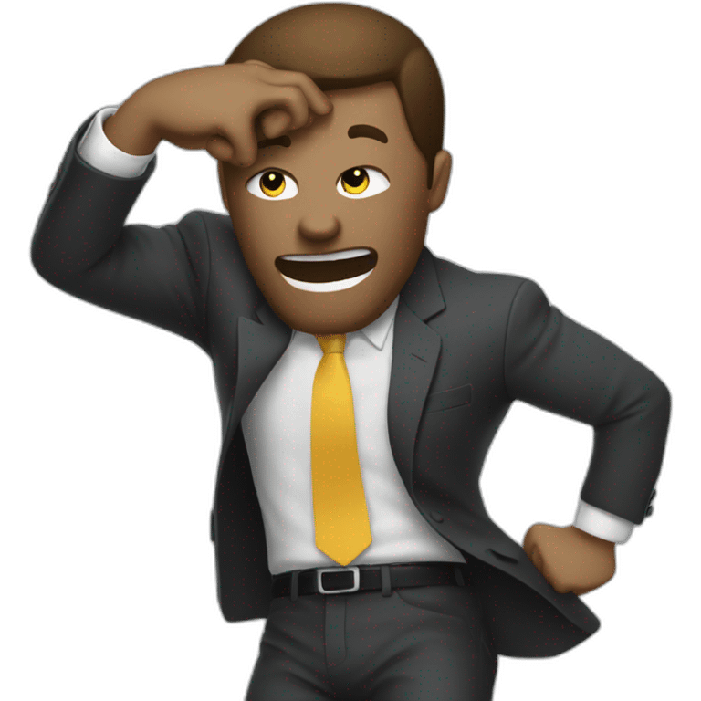 finance bro aggressively dabbing emoji