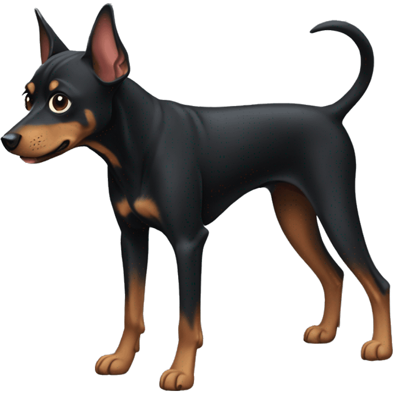 Black pincher dog emoji