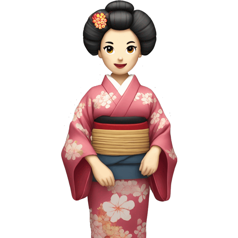 Geisha with kimono emoji