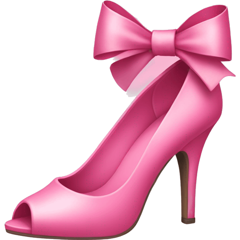 Pink heels with a bow on them emoji