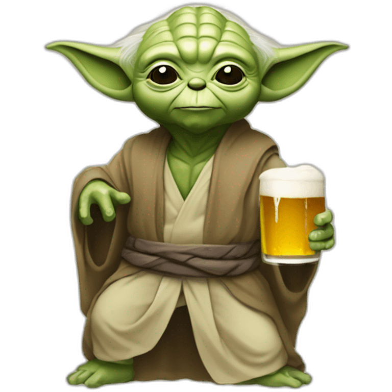 Yoda qui bois une bière  emoji