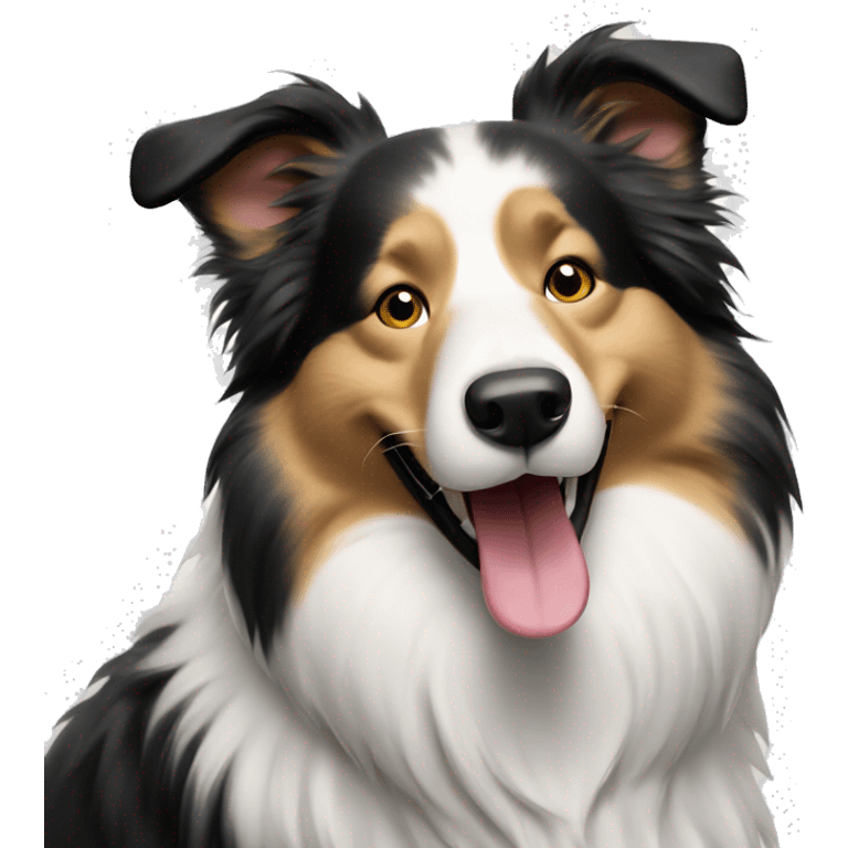 collie dog being happy emoji