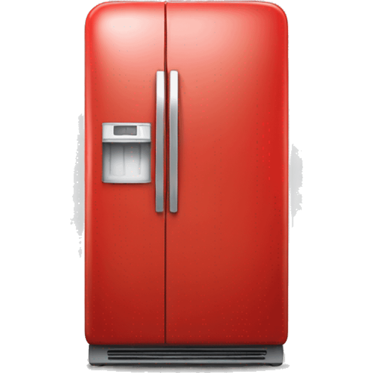 Realistic red fridge isolated. emoji