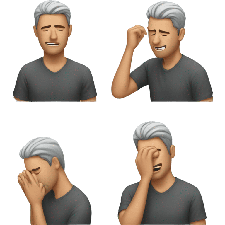 man tapping his head emoji