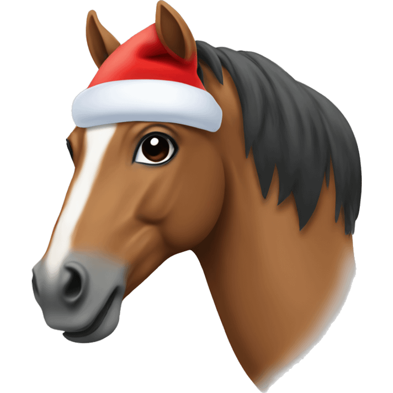 horse with santa hat emoji