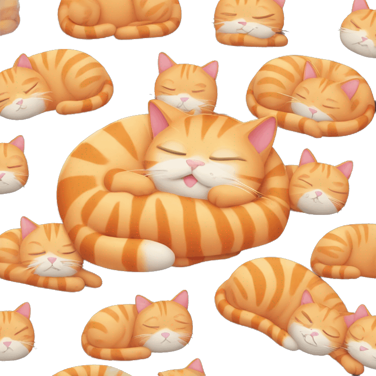 Orange cat sleeping emoji