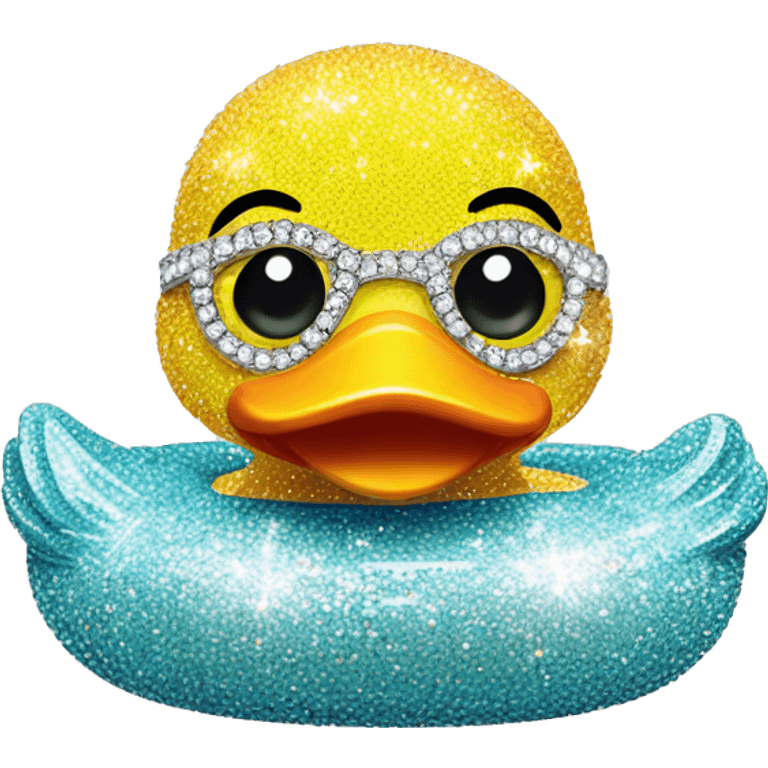 Blinged out rubber duck  emoji