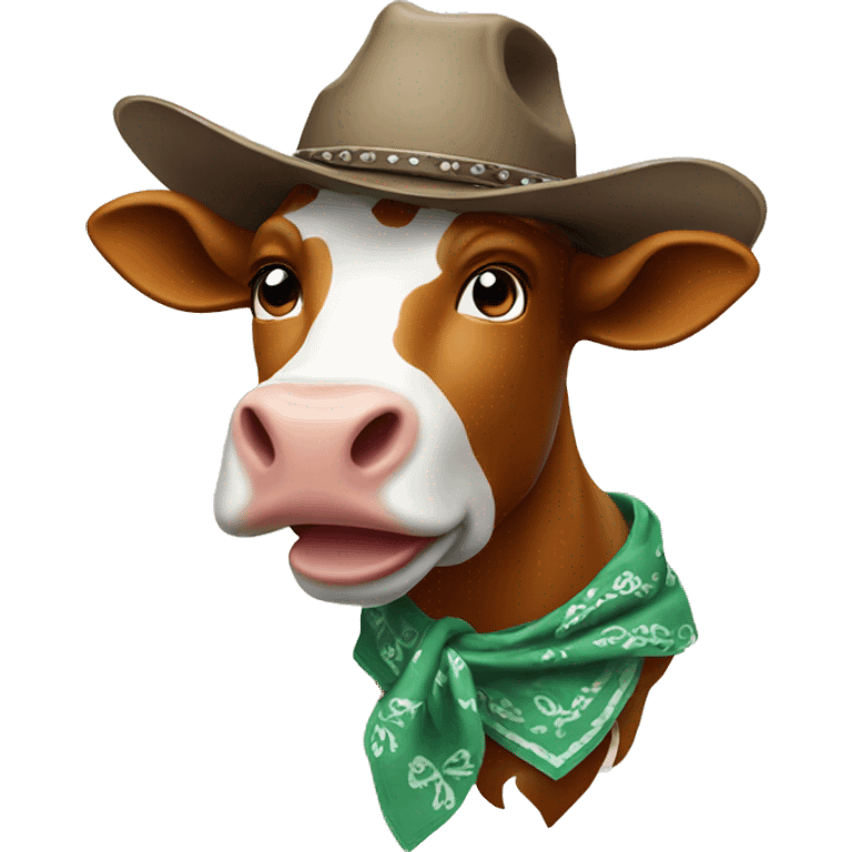 cowboy cow with bandana emoji