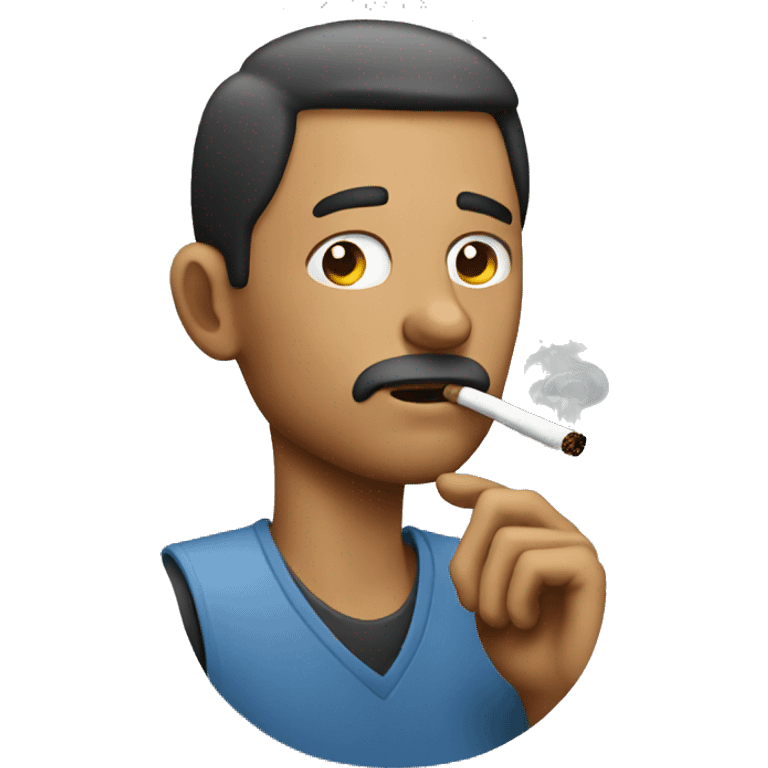 Guy smoking emoji