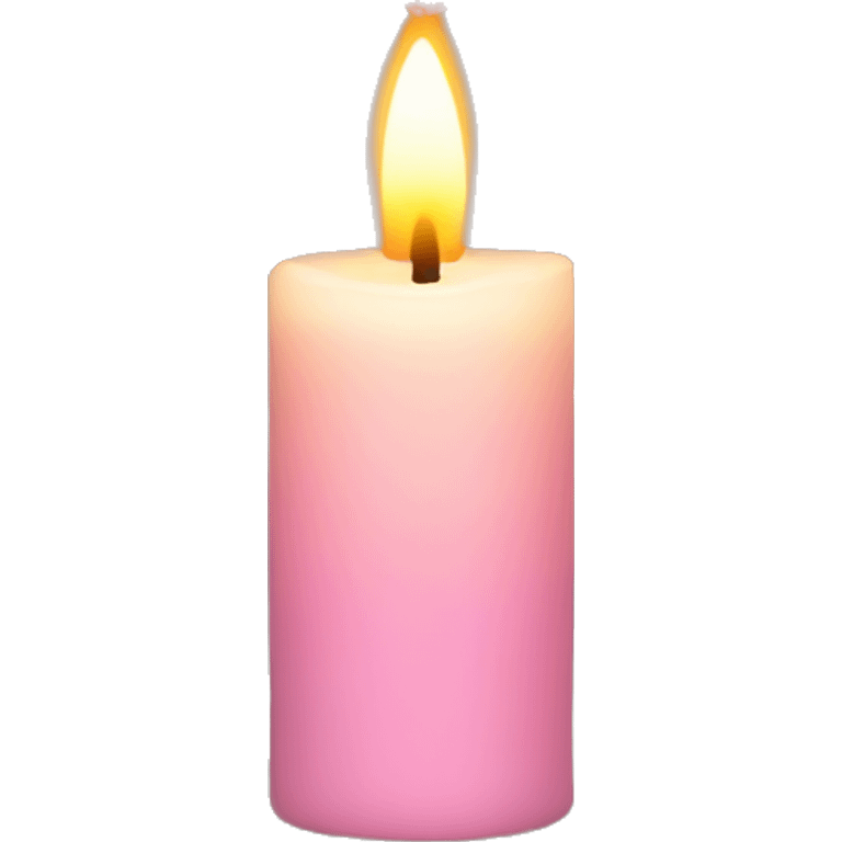 Spring candle with light pink flowers  emoji