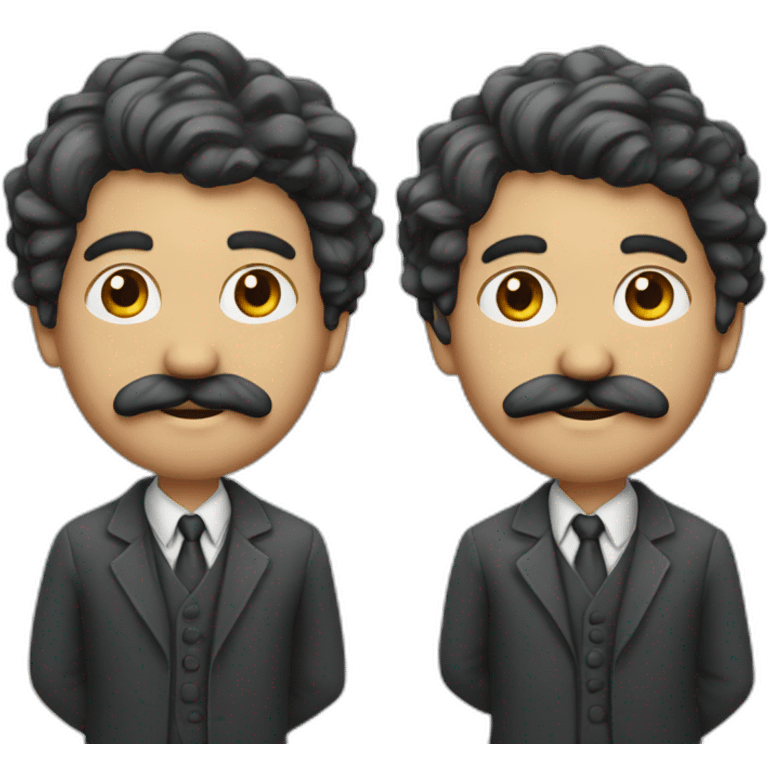 Profesor sin cabello  y con bigote emoji