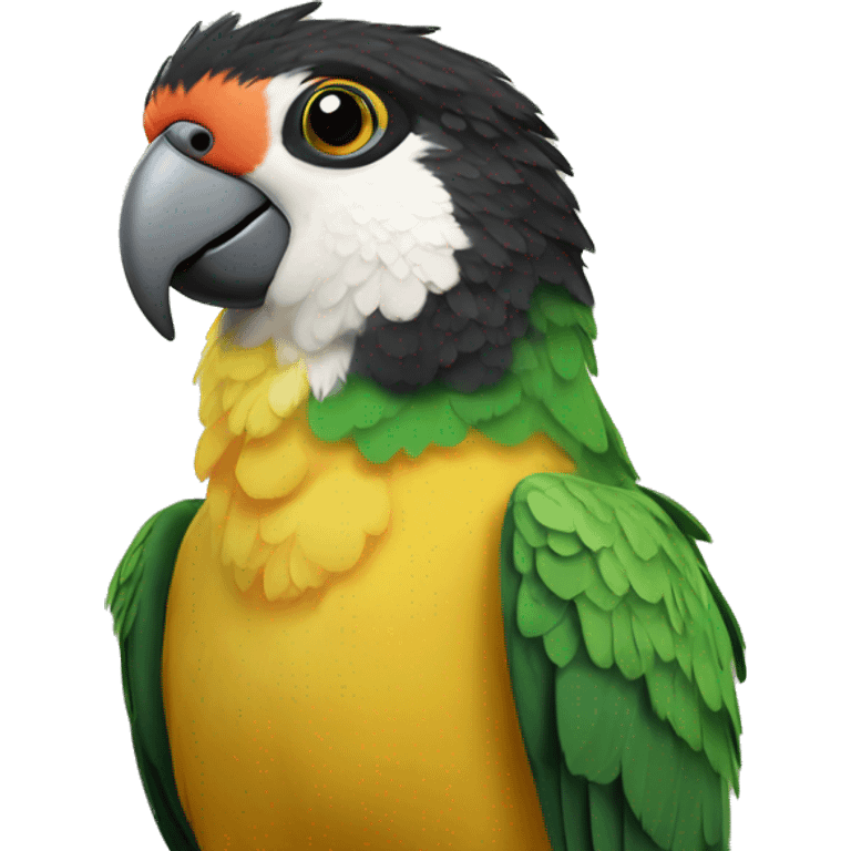 black headed caique parrot emoji